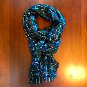Patricia Nash Blue Green Tartan Scarf